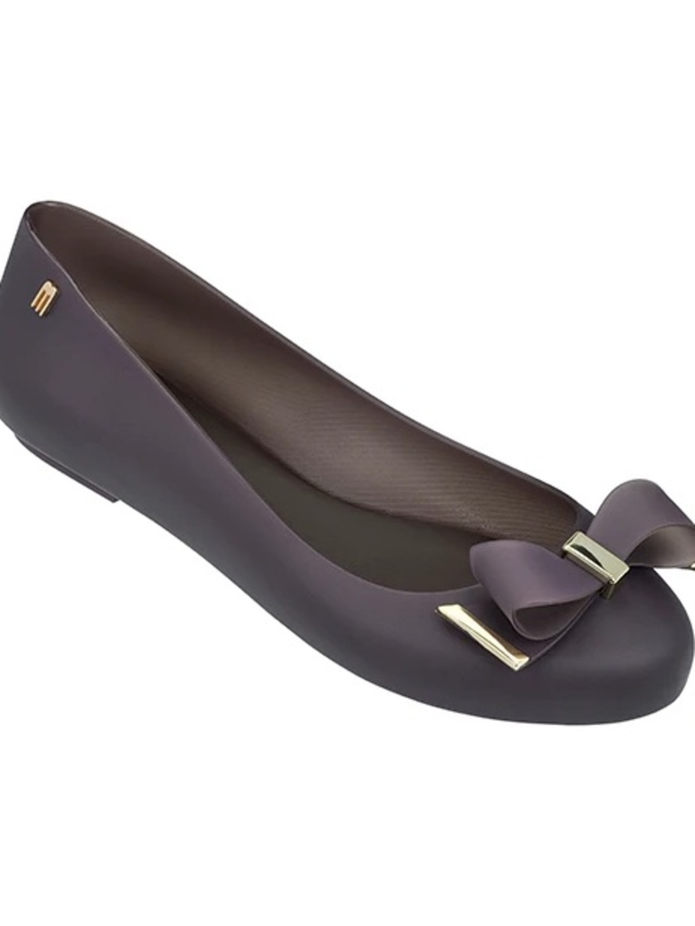 Melissa Women's Bow-Trim Ballet Flat in Plum